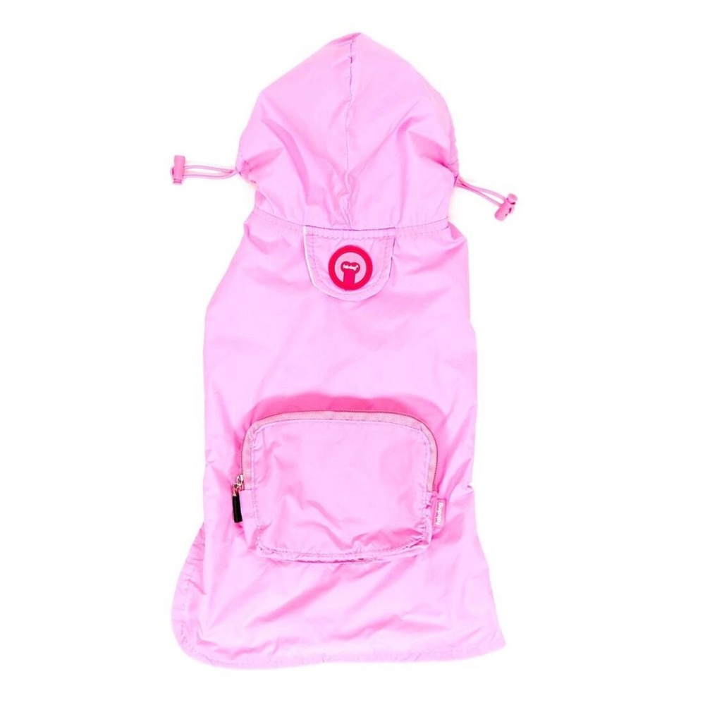 Light Pink Packaway Dog Raincoat